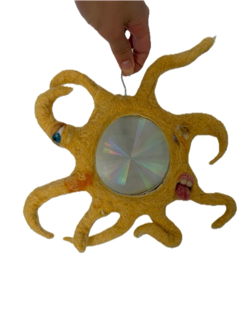Felted sun & rainbow catcher
